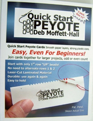 Quick Start Peyote Cards Size 15, 11, 8, 6 Seed & Cylinder Beads Assorted